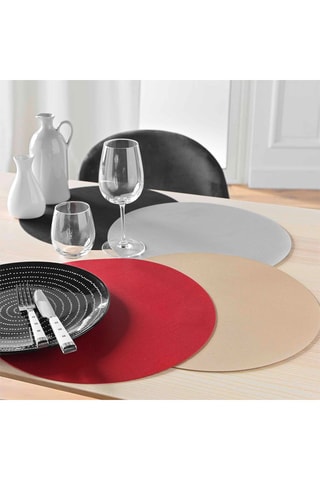 Set de Table rond Granis - Noir - 38 cm