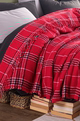 Couvre-lit Warm soft - Rouge et noir