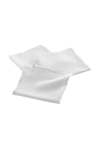 3 serviettes de table Silvery Gris et argenté