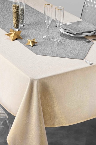 3 serviettes de table Silvery Gris et argenté