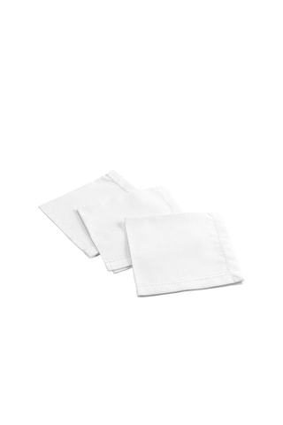 3 serviettes de table Charline Blanc