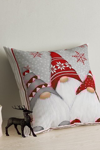 Coussin - Gris et rouge - 43 x 43 cm