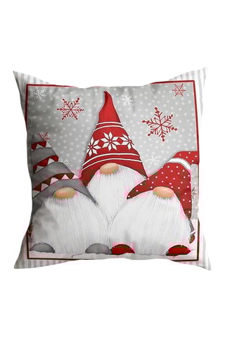 Coussin - Gris et rouge - 43 x 43 cm