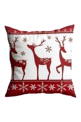 Coussin - Blanc et rouge - 43 x 43 cm