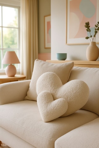 Coussin - Beige - 38 x 33 x 9 cm