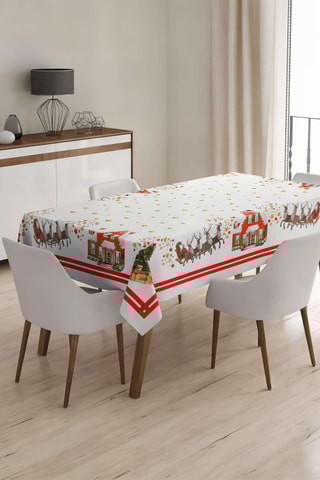 Nappe rectangulaire - Blanc et rouge