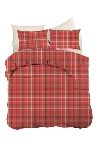 Conjunto de edredão em algodão 57 fios/cm² - Vermelho