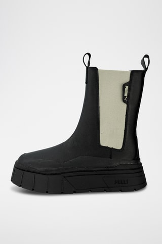 Bottines Chelsea plateformes en cuir Mayze Stack - Noir - Puma