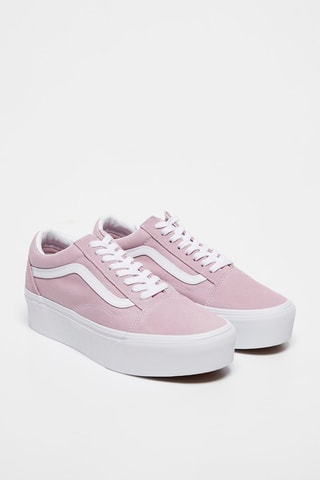 Leren Platform Sneakers Nubuck Enkellaarzen UA Old Skool Stackform - Roze