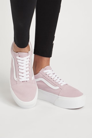 Leren Platform Sneakers Nubuck Enkellaarzen UA Old Skool Stackform - Roze