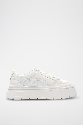 Baskets plateformes en cuir Mayze Stack - Blanc - Puma