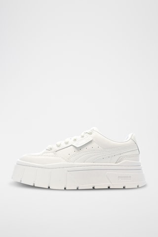 Baskets plateformes en cuir Mayze Stack - Blanc - Puma