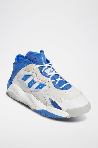Leren Basketbalschoenen Streetball II Wit en Kobaltblauw