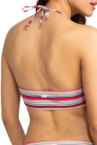 Push-up Bikinitop - Fuchsia en wit - Roxy