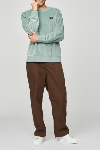 Trui Corduroy Crew Groen en Grijs