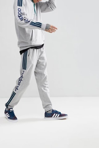 Fleece Skateboardbroek Skateboarding Quarzo - Gemêleerd Grijs - Adidas
