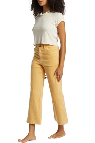 Velours Broek slim fit Hoge Taille - Beige - Billabong