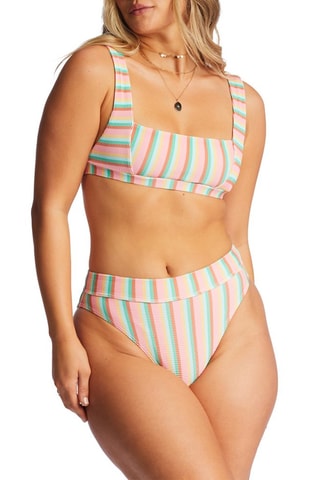 Bas de maillot taille haute - Rose et ciel - Billabong