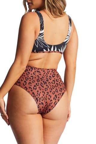 Dubbelzijdig Bikinibroekje Hoge Taille - Wit en Bruin - Billabong