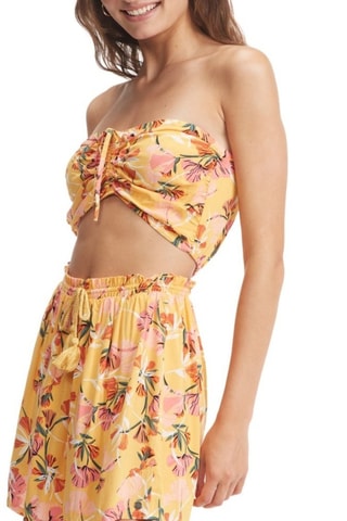 Bustier crop top - Oranje en Lichtbeige - Roxy 