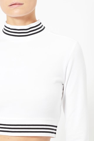 Crop Top Longsleeve Wit