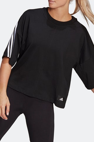 T-shirt d’entraînement 3 Stripe - Noir - Adidas