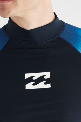 Surfshirt - Marineblauw en Geel - Billabong