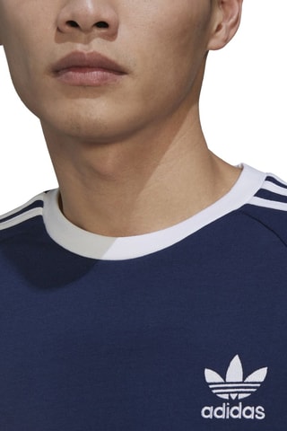 T-shirt Adicolor Classics 3-Stripes Marineblauw
