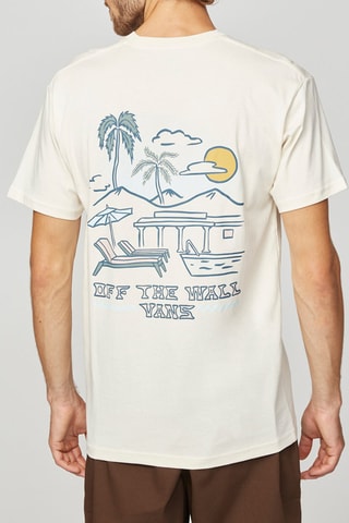 T-shirt Polo Side Resort Beige en Blauw
