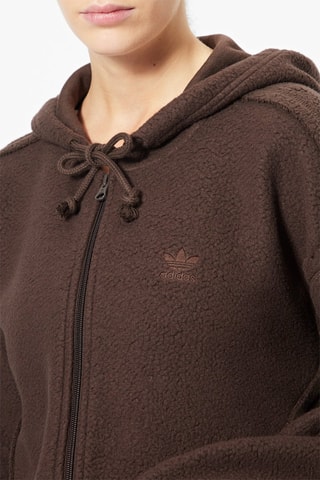 Korte Sweater Full Zip Hoodie Bruin