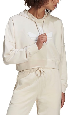 Sweat à capuche Cropped Hoodie Beige