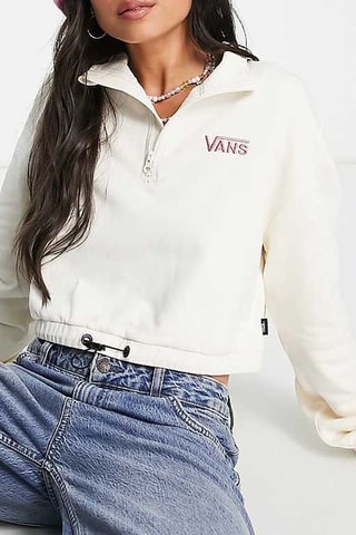 Korte Fleece Sweater - Wit - Vans