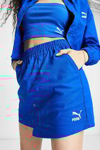 Minirok Hoge Taille Acid Bright - Felblauw - Puma
