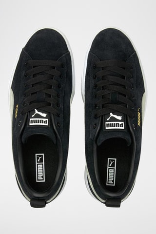 Leren Platform Sneakers - Zwart