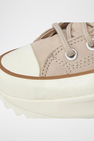 Hoge Platform Nubuck Sneakers - Beige