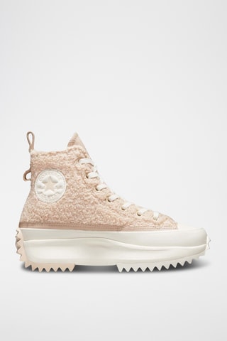 Hoge platform gympen - Beige
