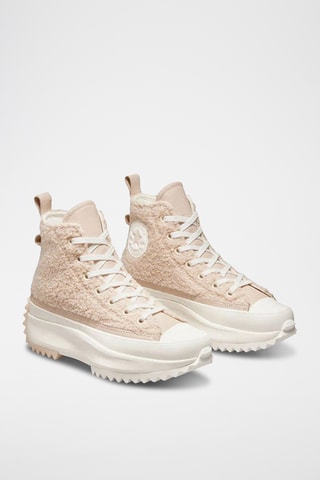 Hoge platform gympen - Beige