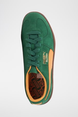 Baskets en nubuck - Vert foncé et moutarde