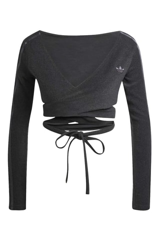 Crop top portefeuille - Noir