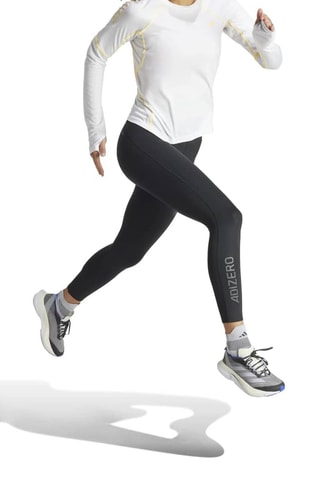 Legging 7/8 de running taille haute Adizero - Noir