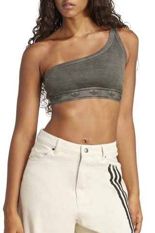 Crop top asymétrique - Anthracite