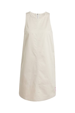 Robe trapèze en jean AOP - Beige
