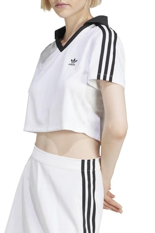 Polo court Adicolor - Blanc