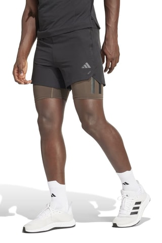 Short 2-en-1 Power - Noir et marron