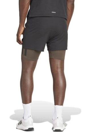 Short 2-en-1 Power - Noir et marron