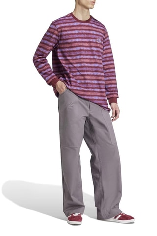 T-shirt Ls Stripe - Bordeaux