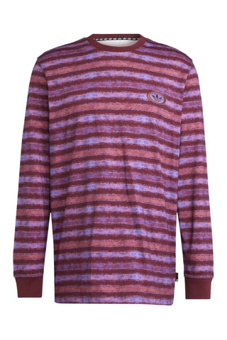 T-shirt Ls Stripe - Bordeaux