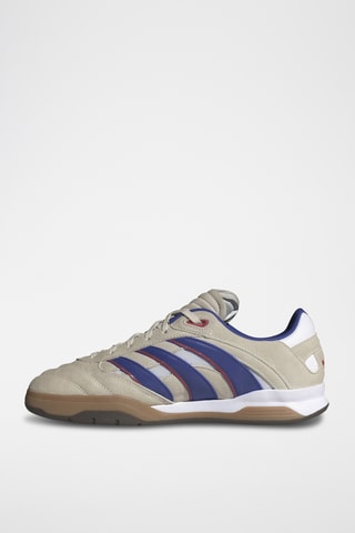Baskets en nubuck - Beige et bleu cobalt