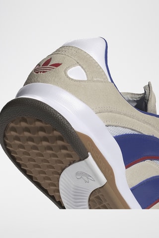 Baskets en nubuck - Beige et bleu cobalt