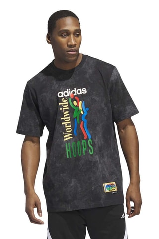T-shirt tie and dye Graphique - Noir